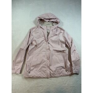 GERRY Lightweight Hooded Rain Windbreaker, Women's Jacket Light Pink Size Large